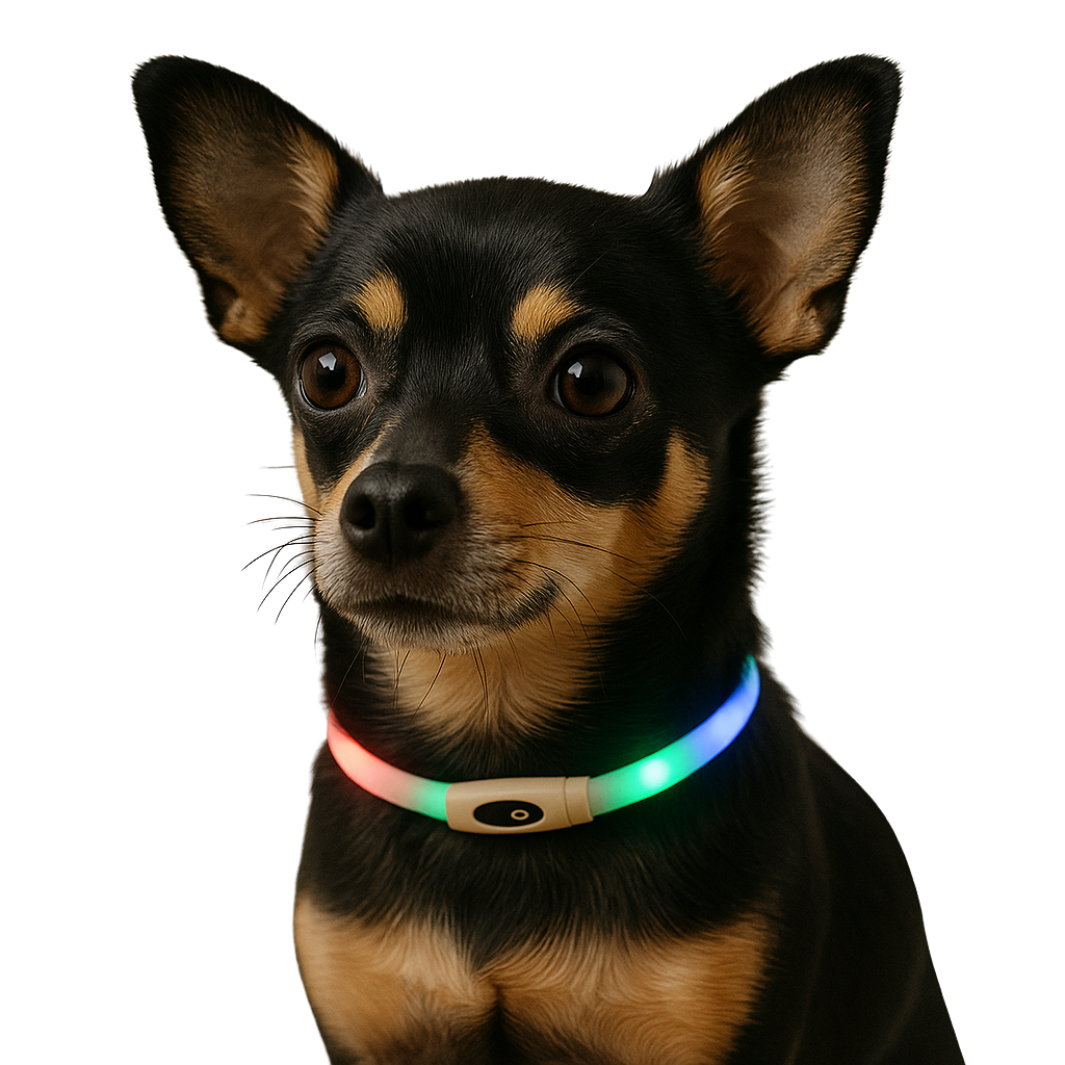 Trixie Leuchtendes Hundehalsband - wiederaufladbar - Mehrfarbig