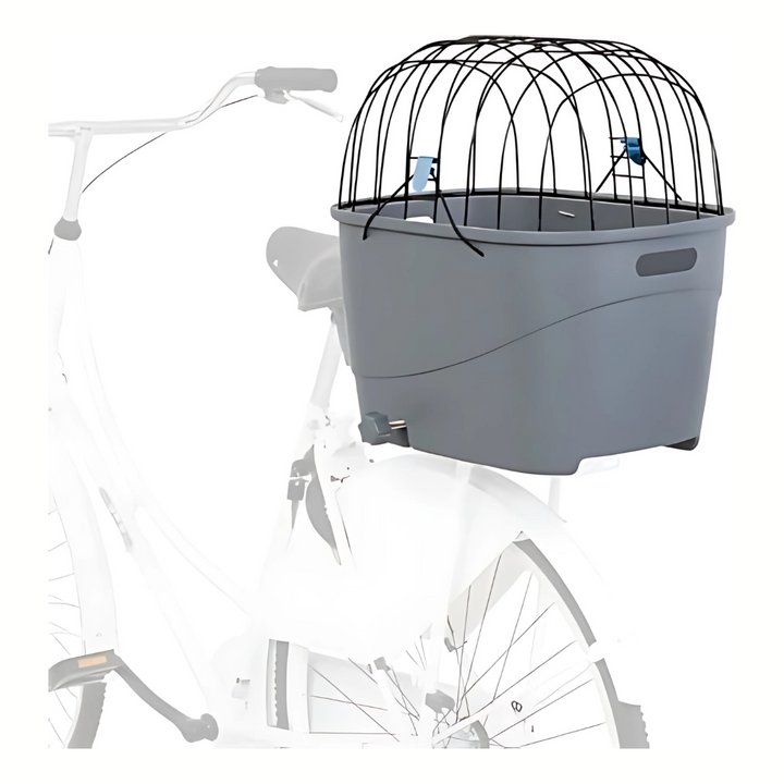 Trixie Fahrradkorb Für Gepäckträger Mit Drahtkuppel - Grau