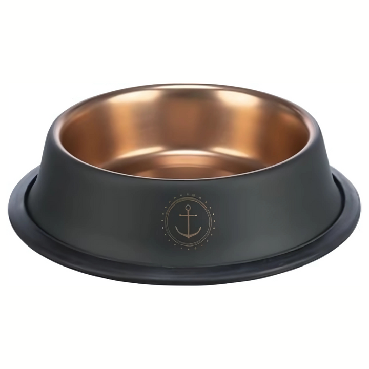 Trixie Be Nordic Futter- Und Wassernapf Edelstahl  Gummi Schwarz  Bronze