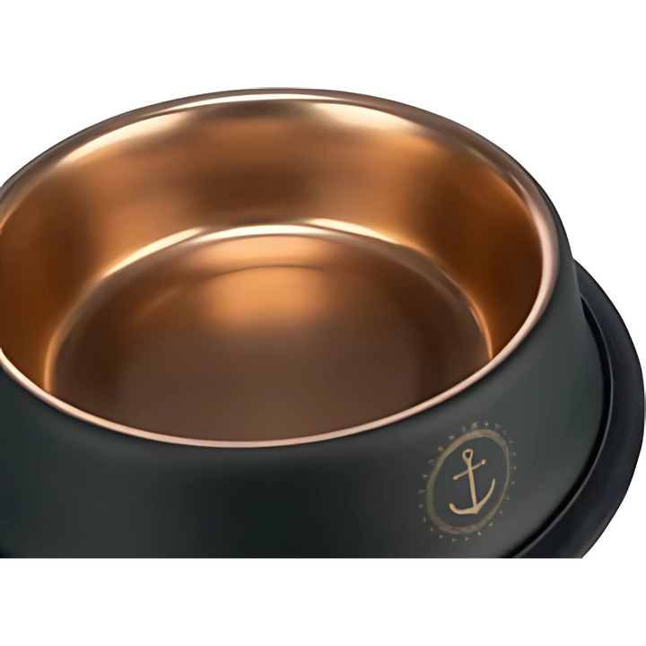Trixie Be Nordic Futter- Und Wassernapf Edelstahl  Gummi Schwarz  Bronze