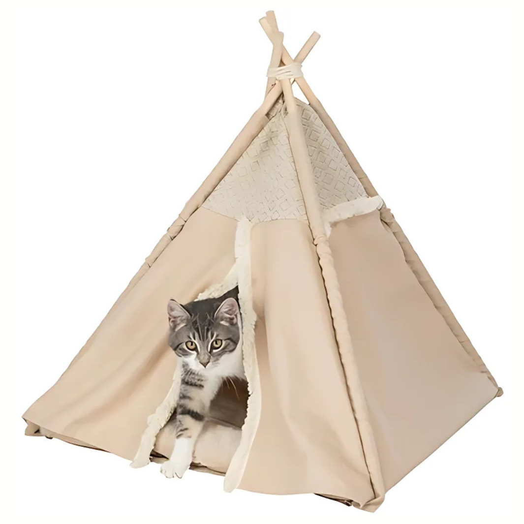 Trixie Katze Korb Tipi Boho Beige