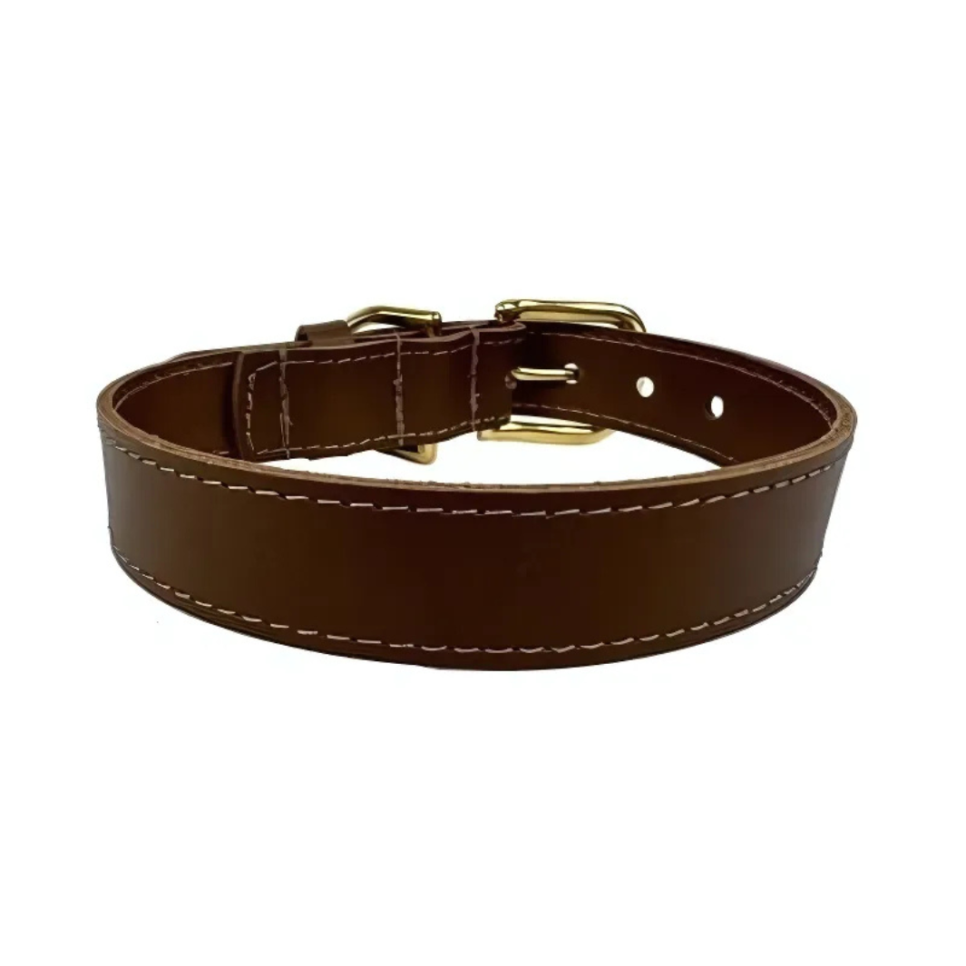Sazzz Hundehalsband Braveheart Classic Leder Sattel - Braun