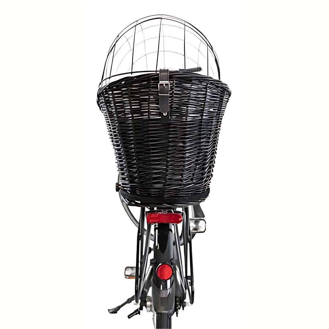 Trixie-Fahrradkorb Mit Drahtkuppel Auf Der Rückseite Schwarz