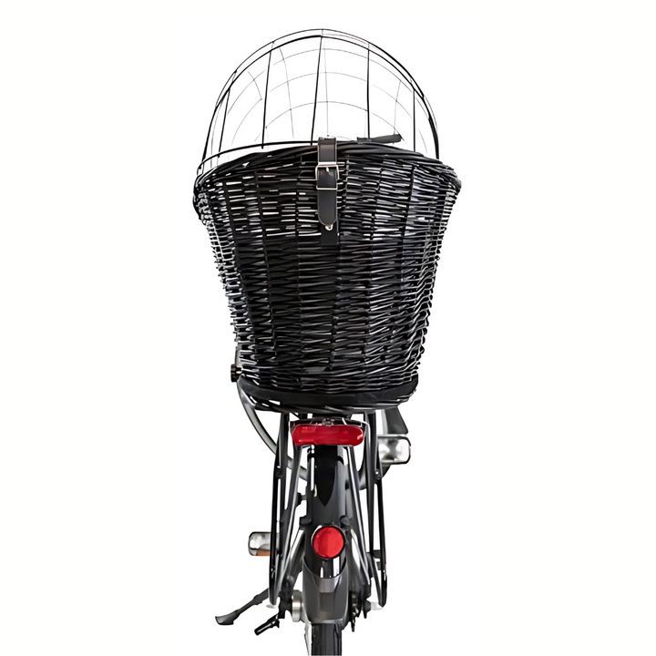 Trixie-Fahrradkorb Mit Drahtkuppel Auf Der Rückseite Schwarz