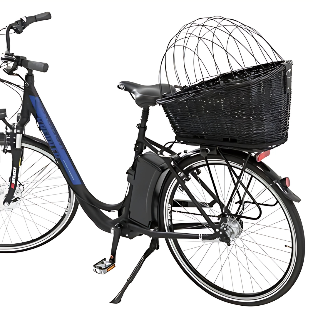 Trixie-Fahrradkorb Mit Drahtkuppel Auf Der Rückseite Schwarz