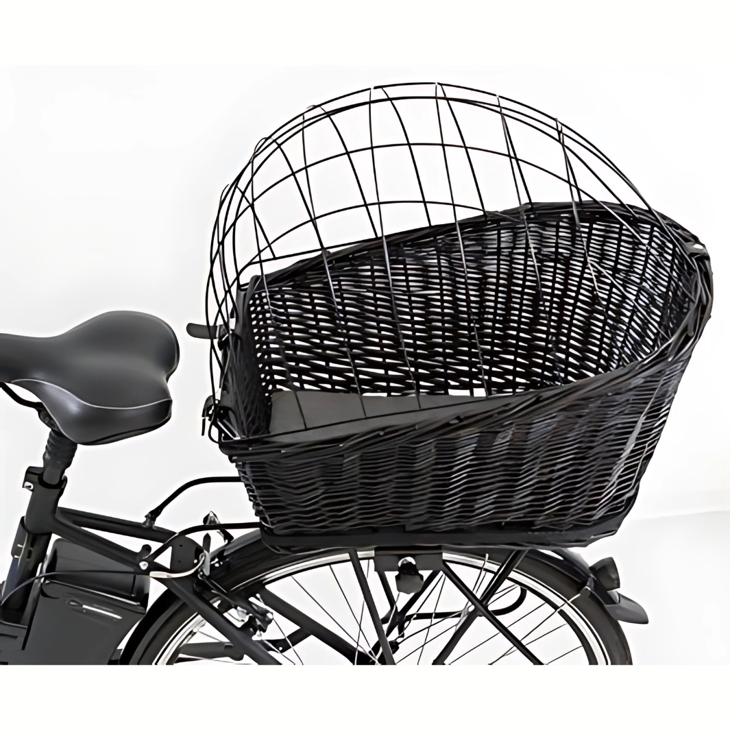 Trixie-Fahrradkorb Mit Drahtkuppel Auf Der Rückseite Schwarz