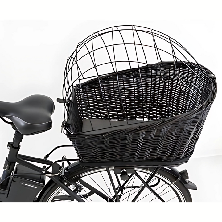 Trixie-Fahrradkorb Mit Drahtkuppel Auf Der Rückseite Schwarz