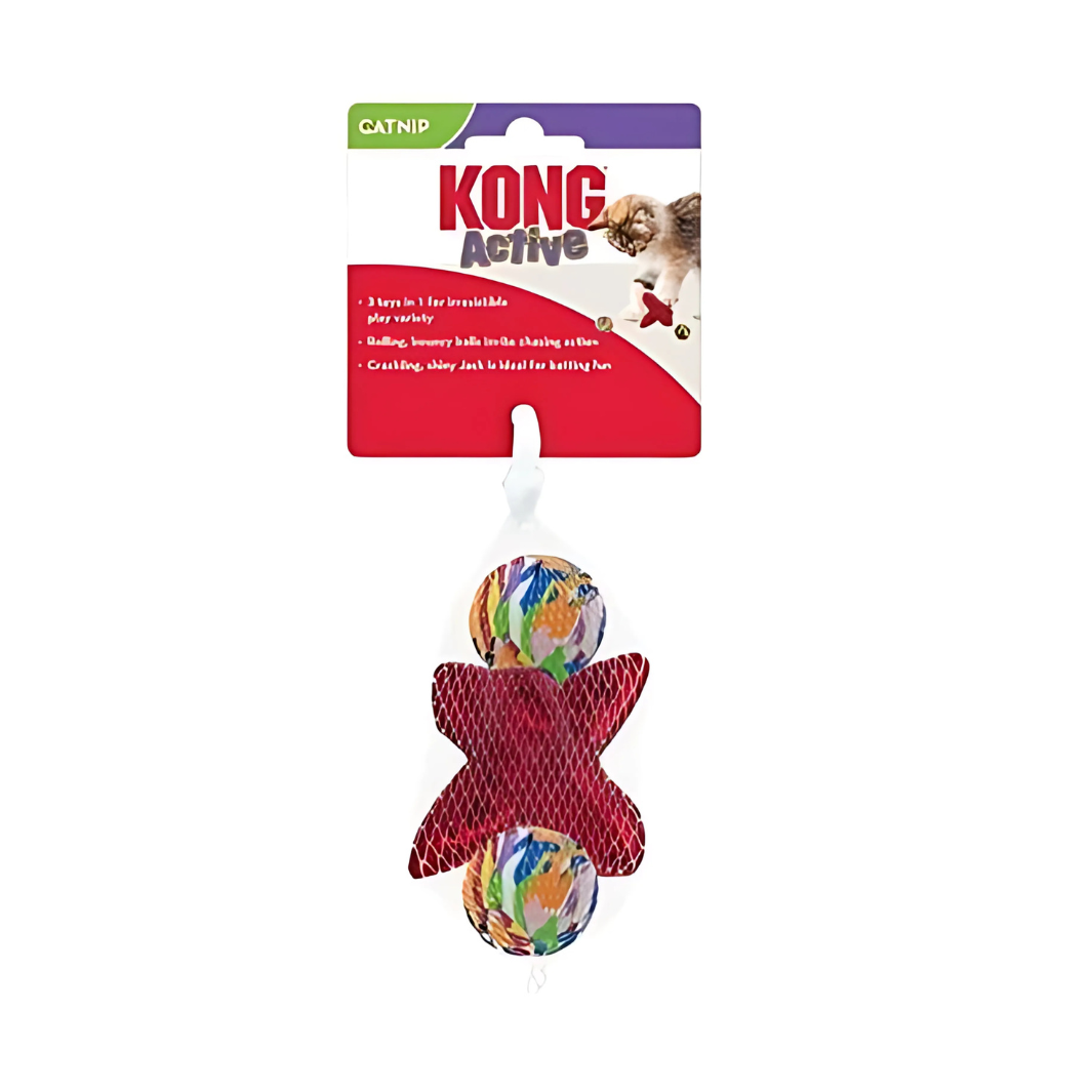 Kong Ball Multipack Mit Katzenminze Rot