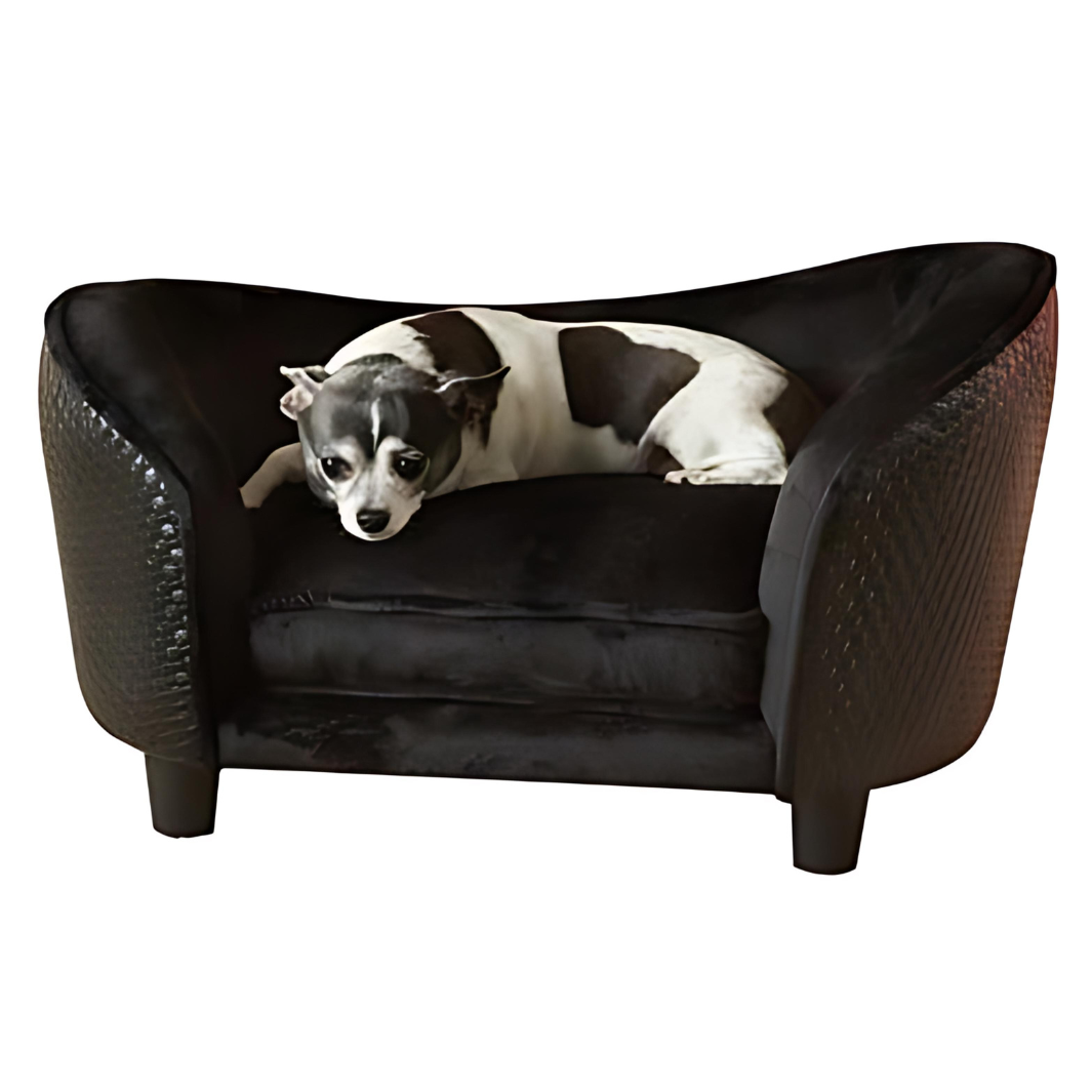 Enchanted Pet Verzaubertes Hundekorb-Sofa Ultra-Plüsch-Kuschelgeflecht Braun