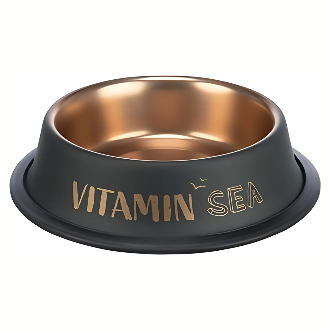 Trixie Be Nordic Futter- Und Wassernapf Edelstahl  Gummi Schwarz  Bronze
