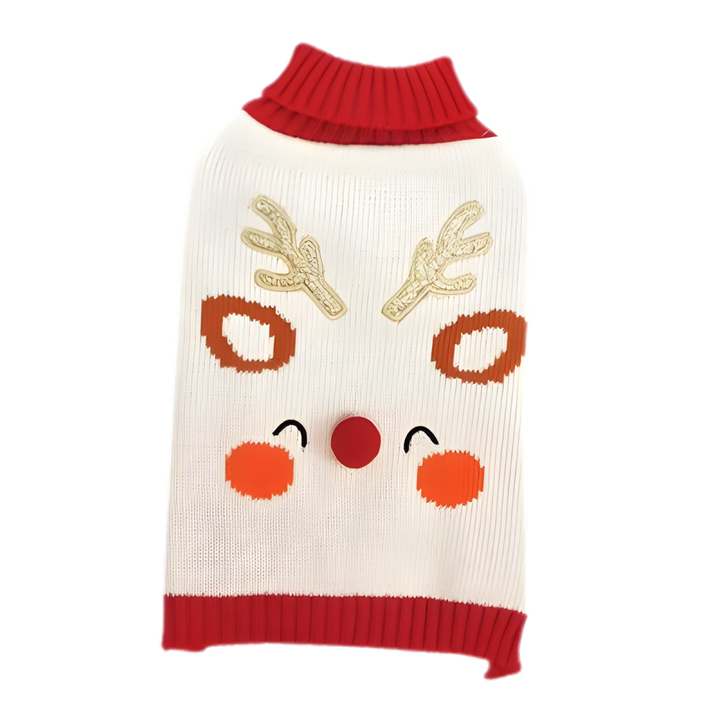 Hundepullover Rentier - mit Glitzer