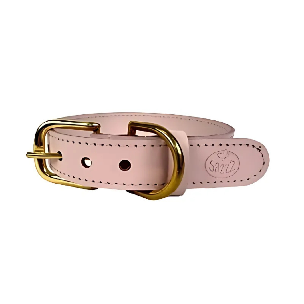 Sazzz Hundehalsband Braveheart Classic Leder Hellrosa