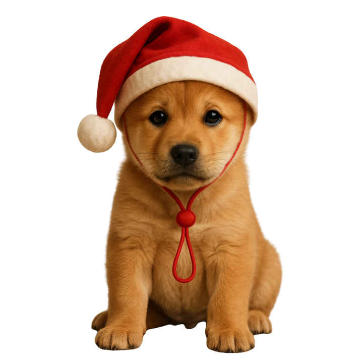 X-mas Set für Welpen: Mütze / Bandana / Knochen