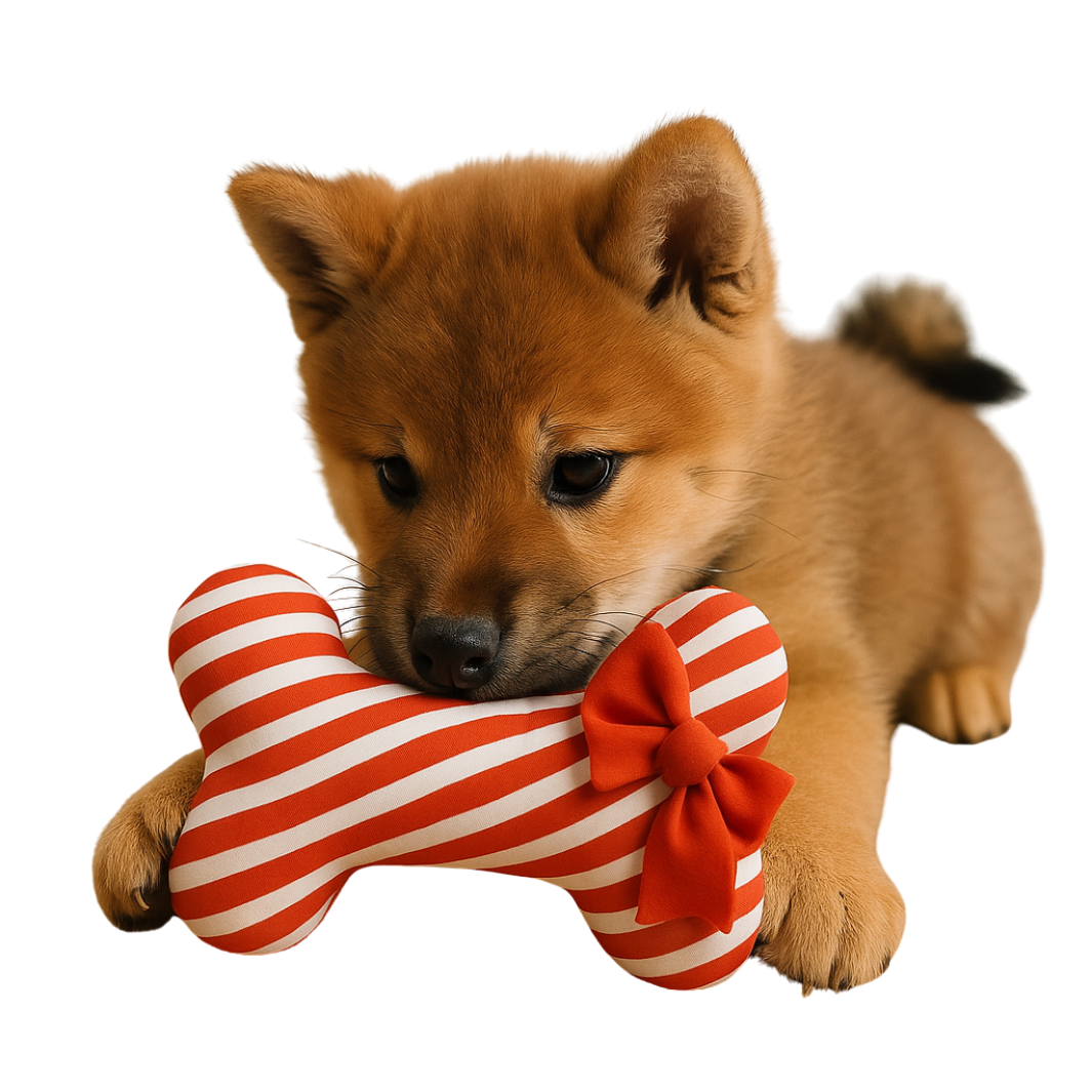 X-mas Set für Welpen: Mütze / Bandana / Knochen