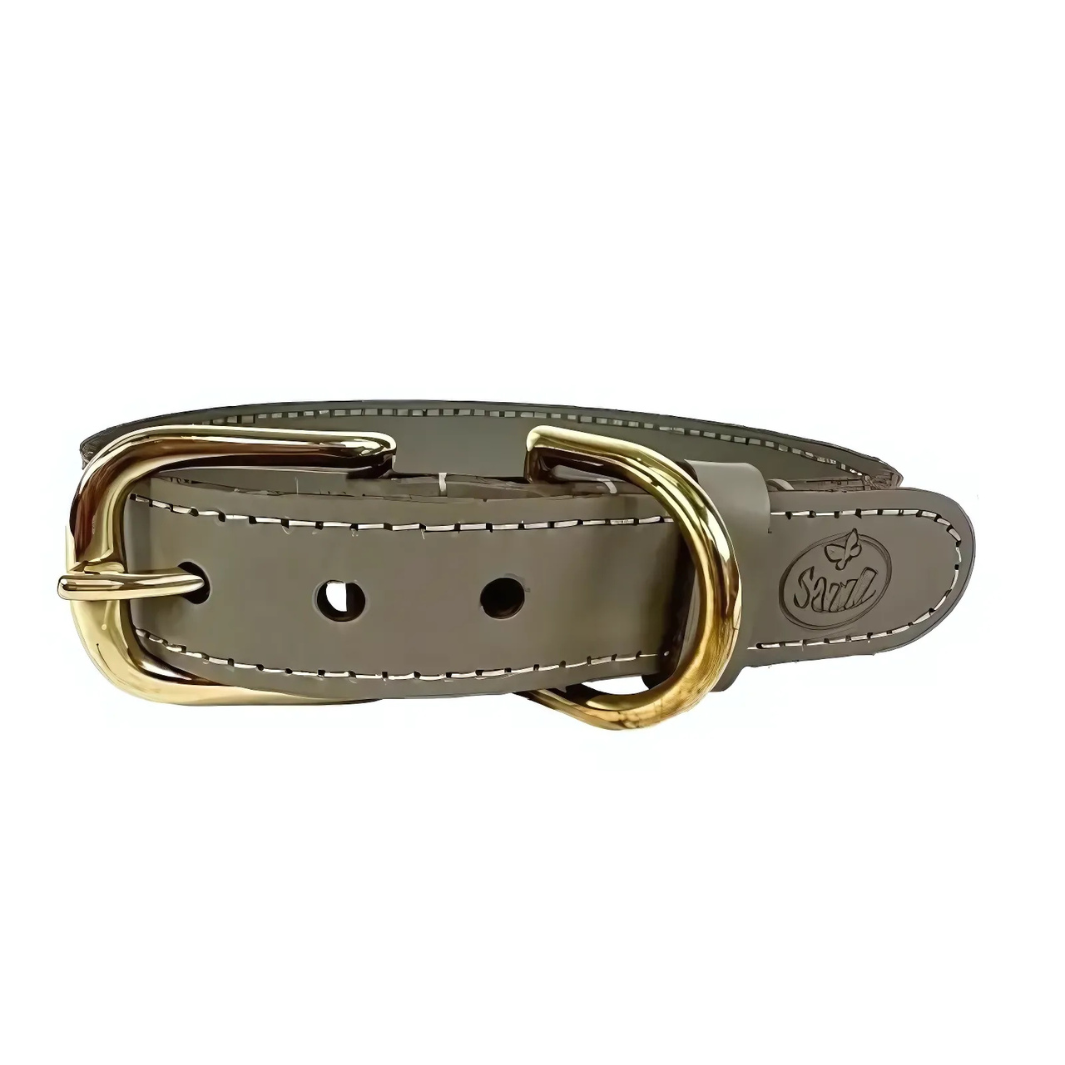 Sazzz Hundehalsband Braveheart Classic Leder - Taupe