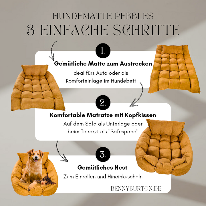 Leichte, waschbare 3in1 Hundematte