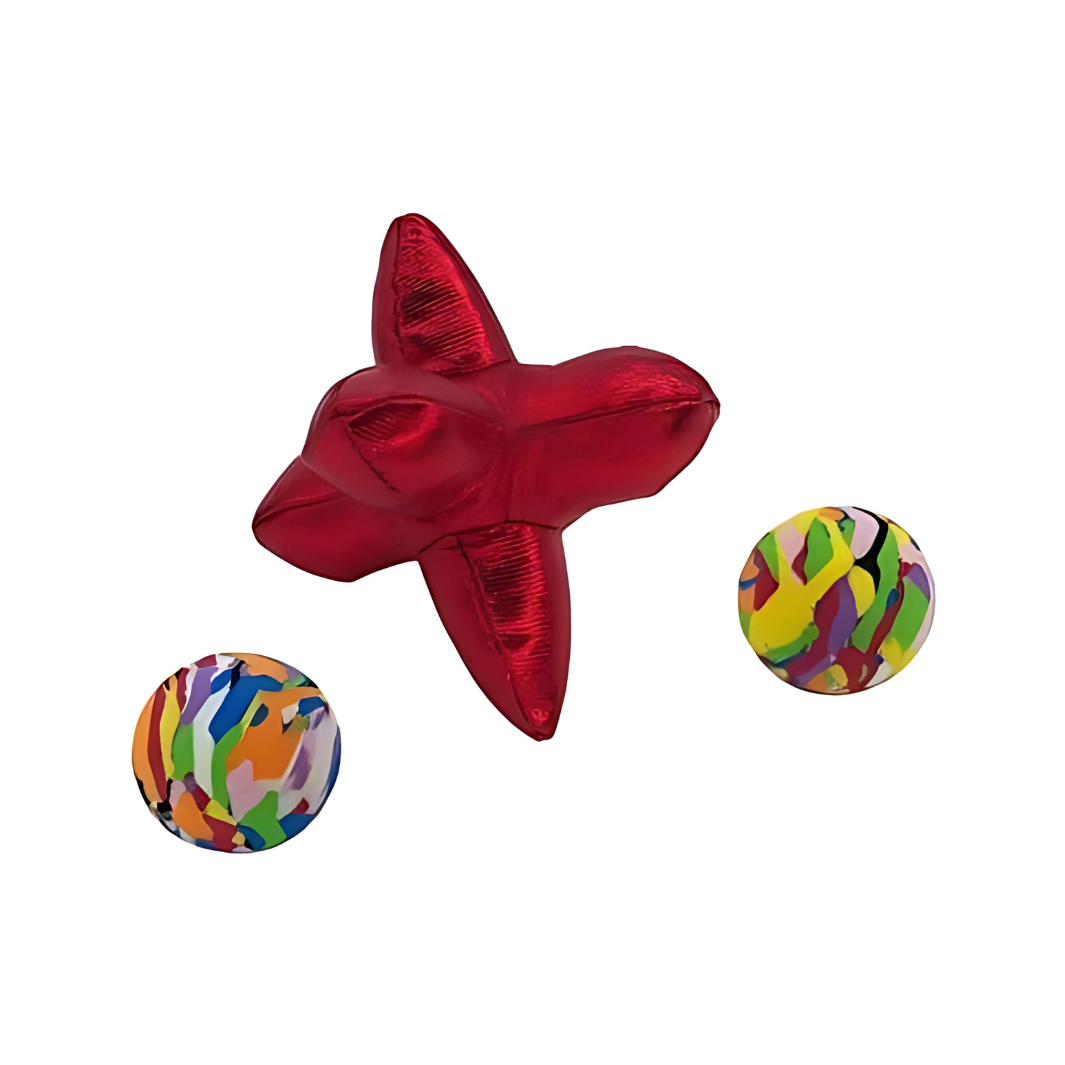 Kong Ball Multipack Mit Katzenminze Rot